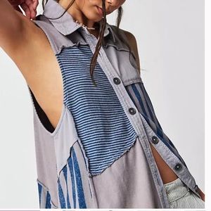 NEW Santana Patched Denim Mini Dress